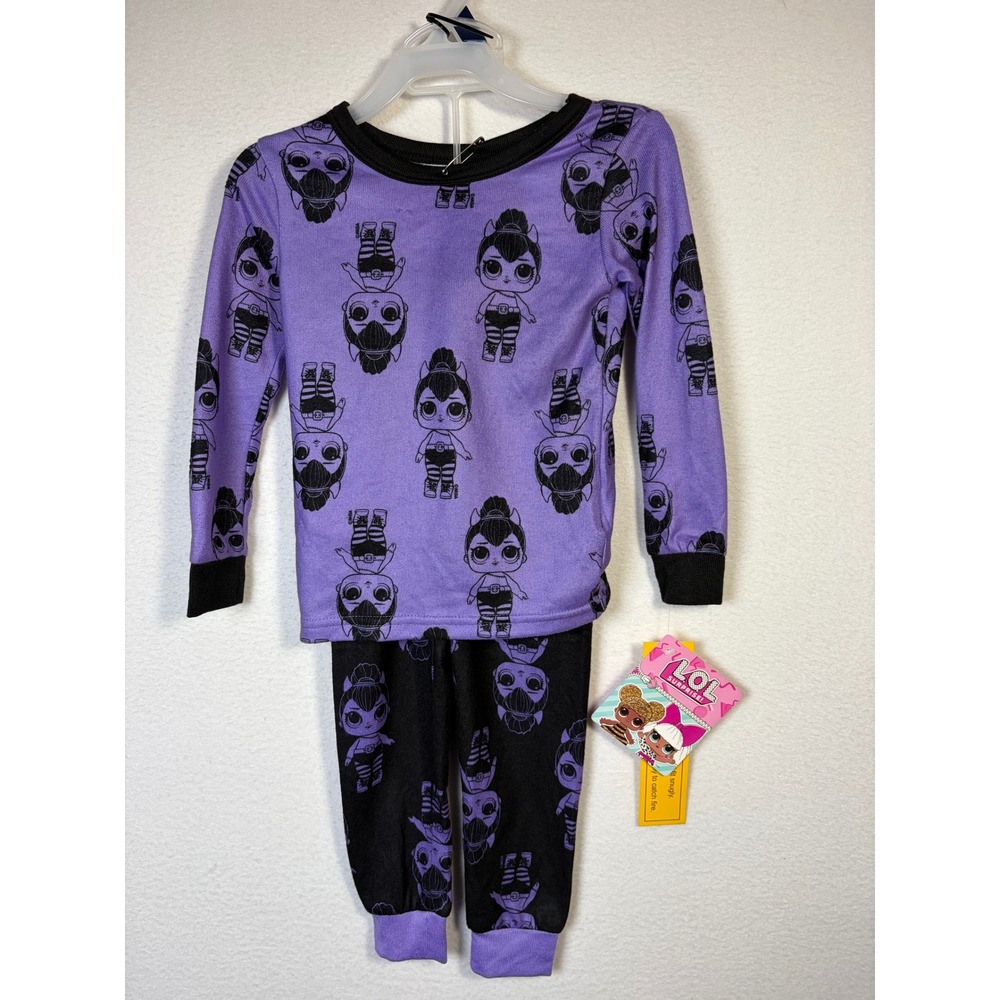 LOL Surprise Pajama Set Girls Size 4 Purple NWT Long Sleeve Two Piece Snug Fit